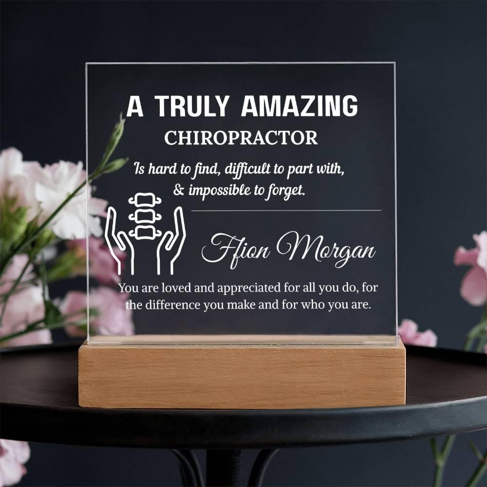 Chiropractor Gift Personalized LED Acrylic Plaque – view 3