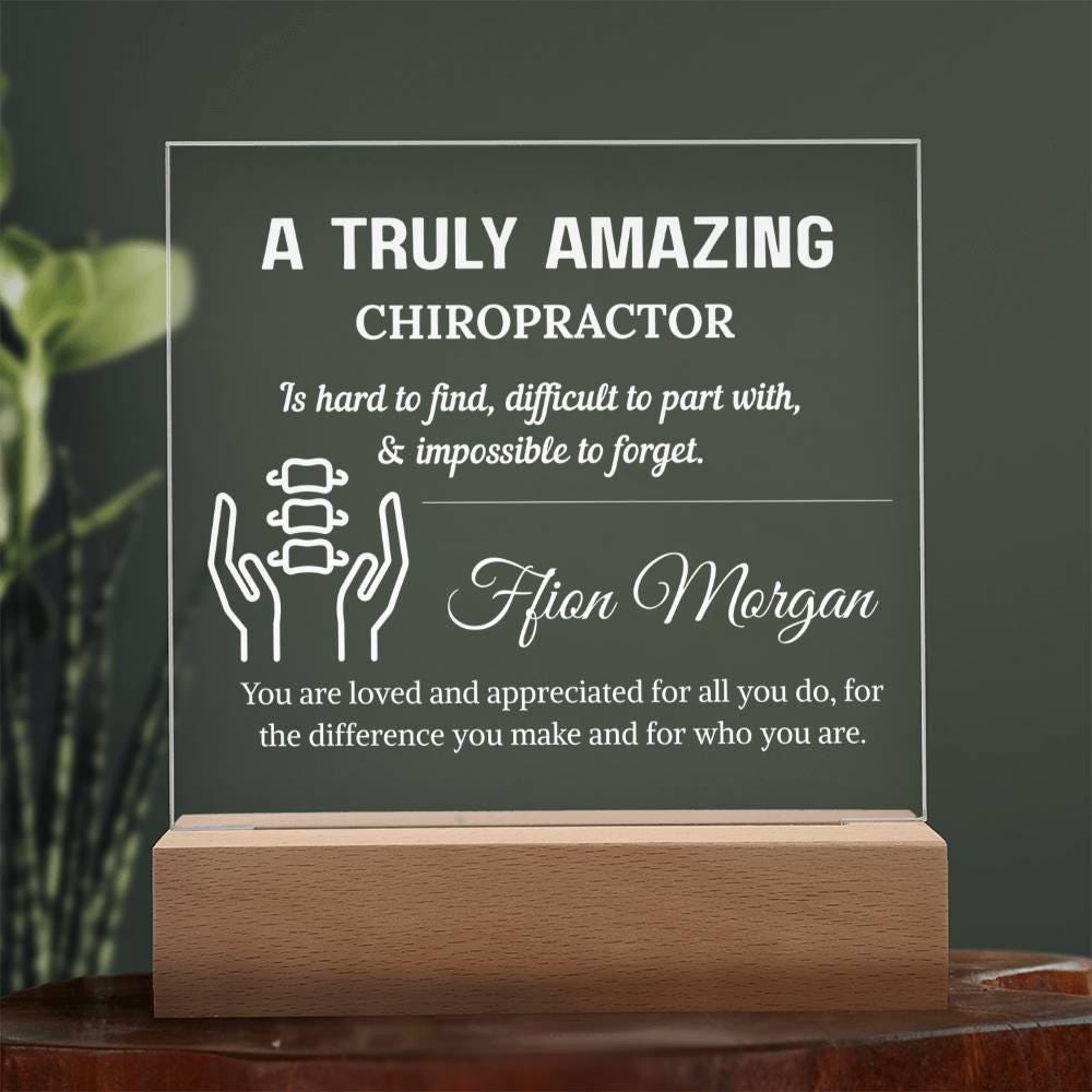 Chiropractor Gift Personalized LED Acrylic Plaque – view 8