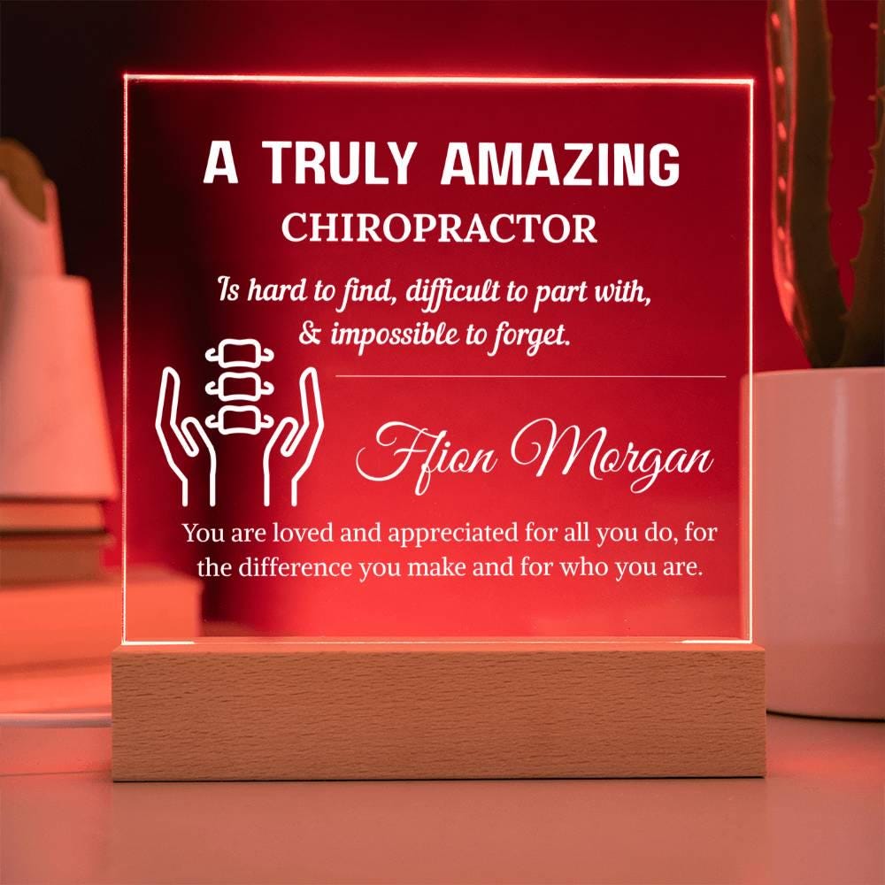 Chiropractor Gift Personalized LED Acrylic Plaque – view 5