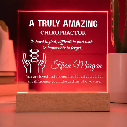 Chiropractor Gift Personalized LED Acrylic Plaque – view 5