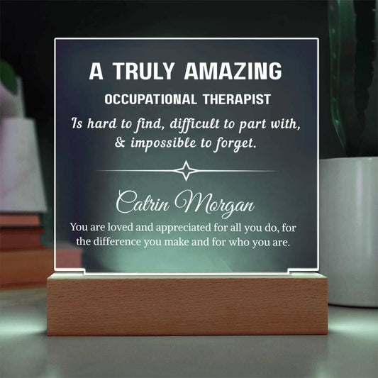 Occupational Therapist Gift Personalized Plaque – Gift for OT