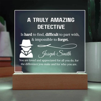 Detective Gift Personalized Plaque – Gift for Private Investigator