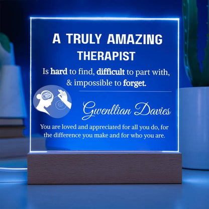 Therapist Gift Personalized LED Acrylic Plaque – Counselor Gift – view 9
