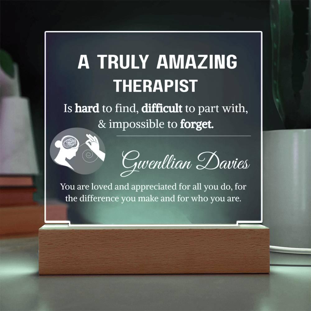 Therapist Gift Personalized LED Acrylic Plaque – Counselor Gift – view 7