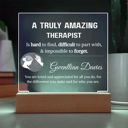 Therapist Gift Personalized LED Acrylic Plaque – Counselor Gift – view 7