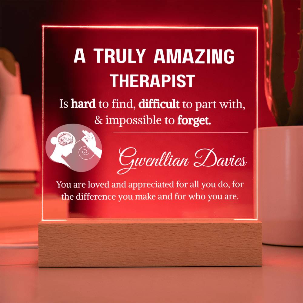 Therapist Gift Personalized LED Acrylic Plaque – Counselor Gift – view 6