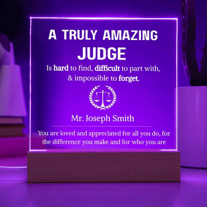 Judge Gift Personalized LED Acrylic Plaque – Birthday Gifts – view 7