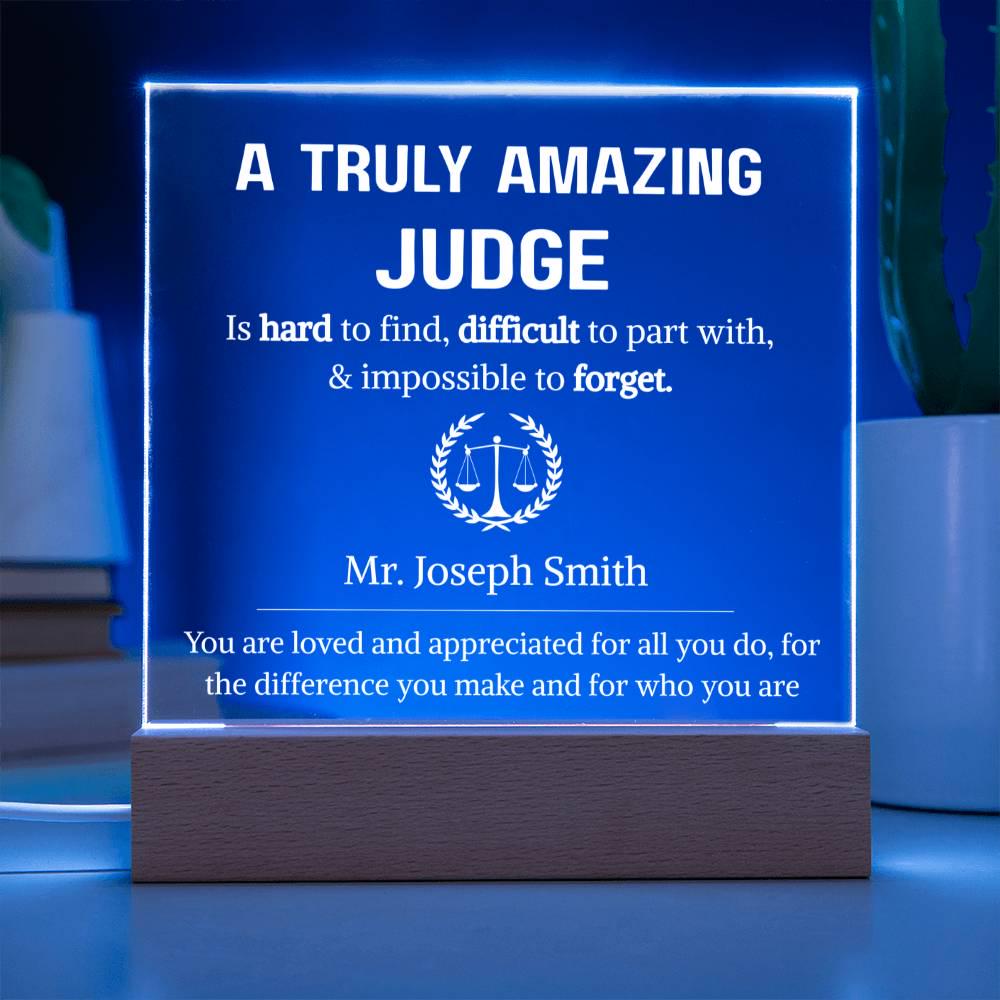 Judge Gift Personalized LED Acrylic Plaque – Birthday Gifts – view 6