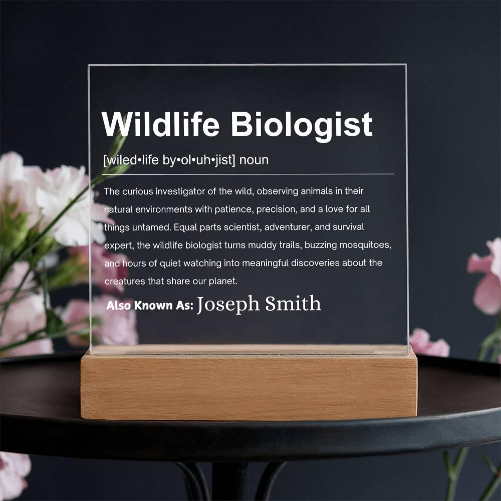 Wildlife Biologist Gift Personalized Definition Acrylic Plaque – view 8