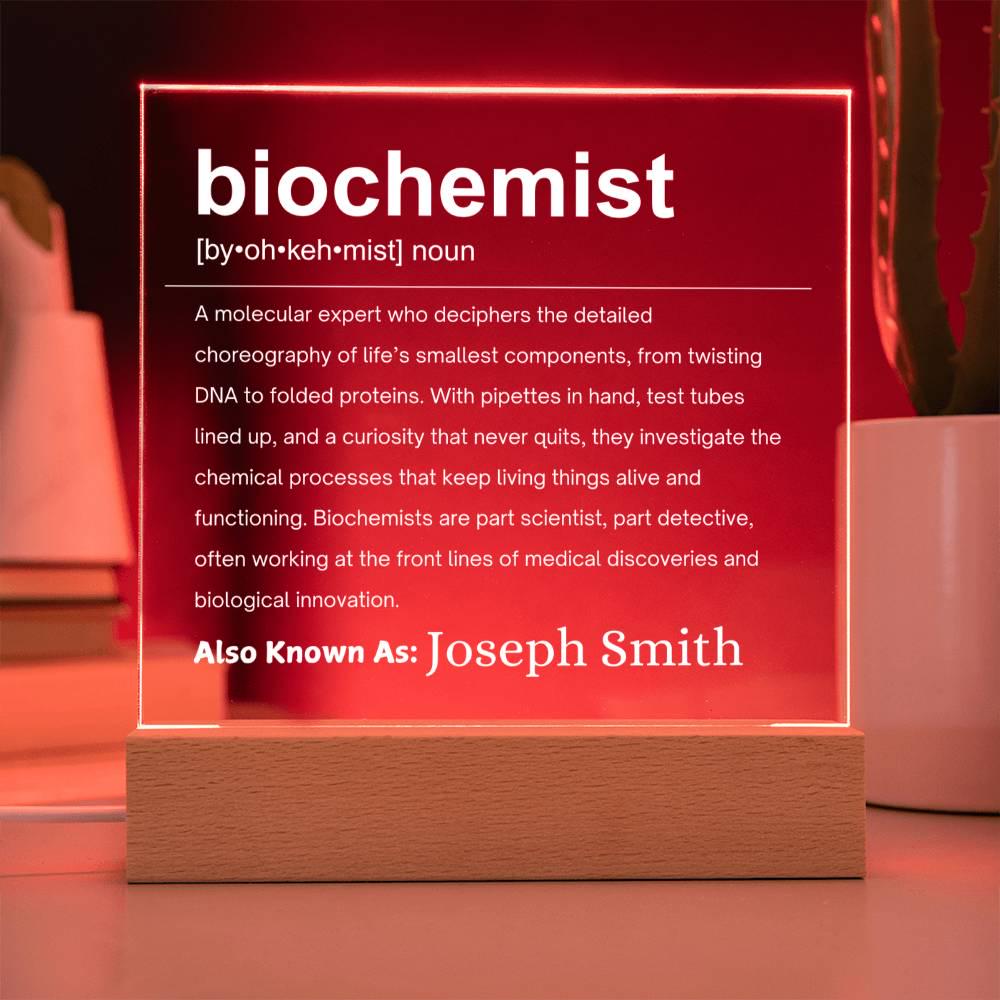 Biochemist Gift Personalized LED Acrylic Plaque – Biochemistry Teacher – view 8
