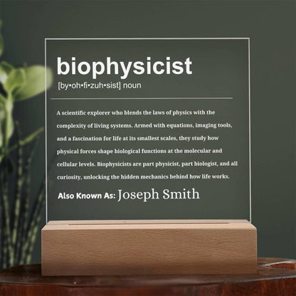 Biophysicist Gift Personalized LED Acrylic Plaque – view 10