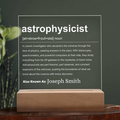 Astrophysicist Gift Personalized LED Acrylic Plaque – view 9