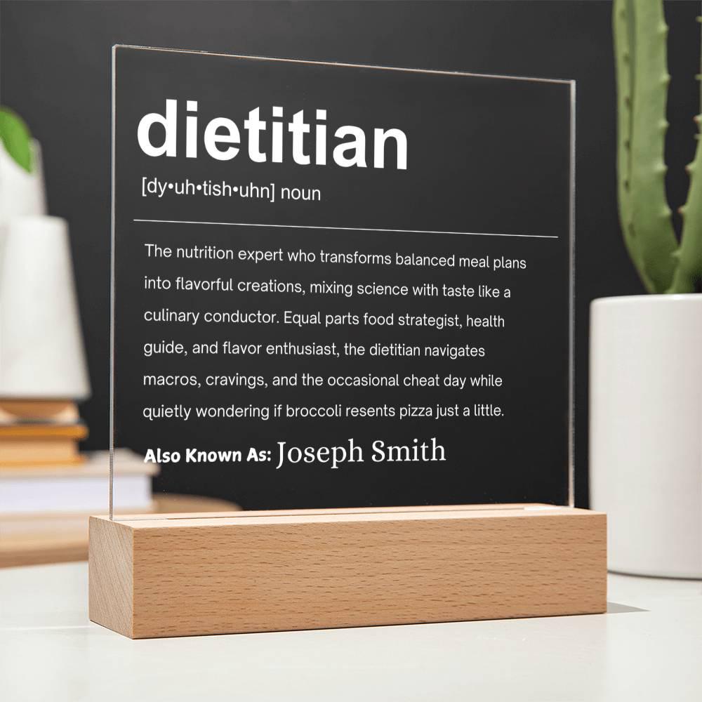 Dietitian Gift Personalized LED Acrylic Plaque – Christmas Gifts – view 3
