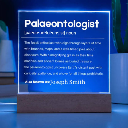 Paleontologist Gift Personalized LED Acrylic Plaque – view 4