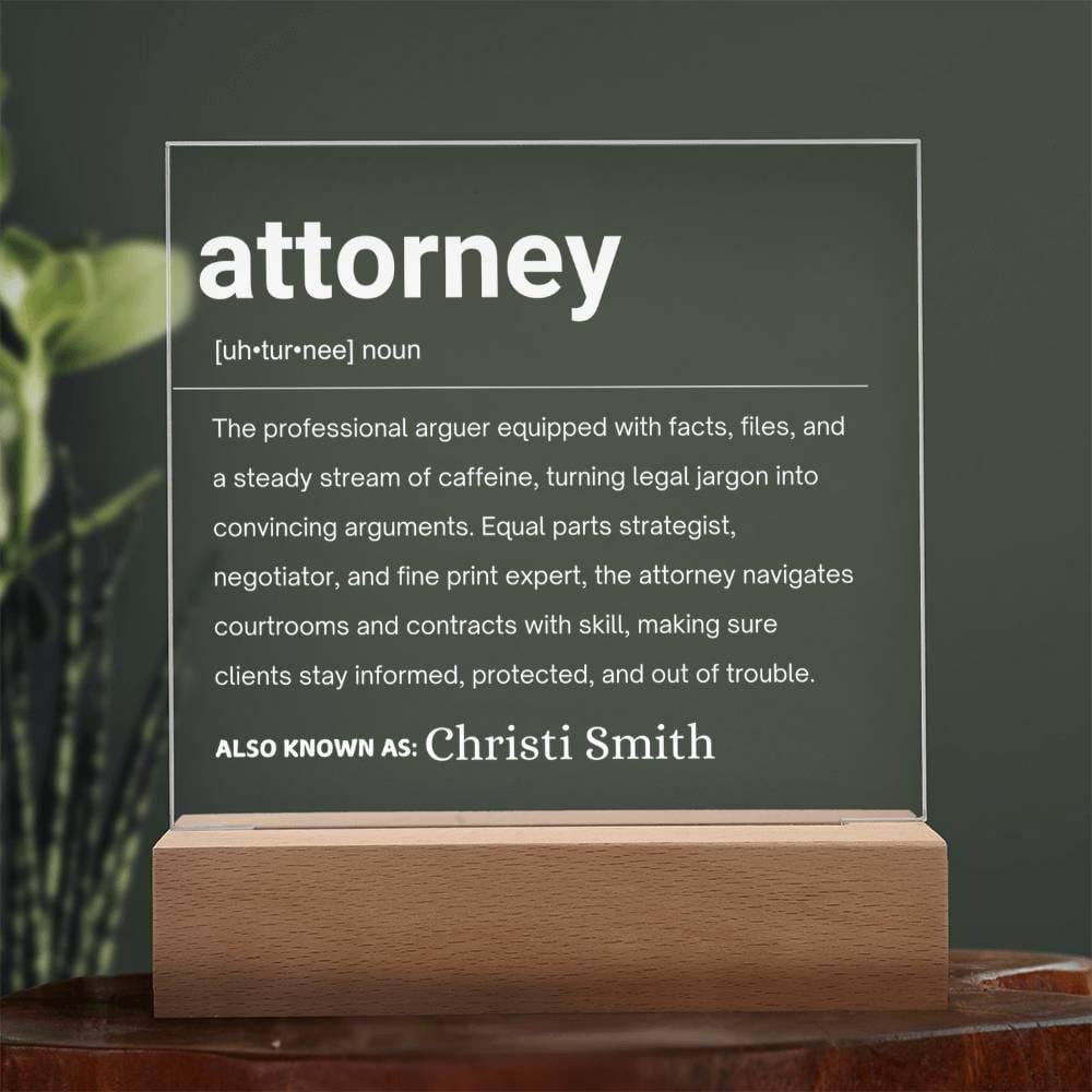Attorney Gift Personalized LED Plaque – Gift for Law School Graduate – view 7
