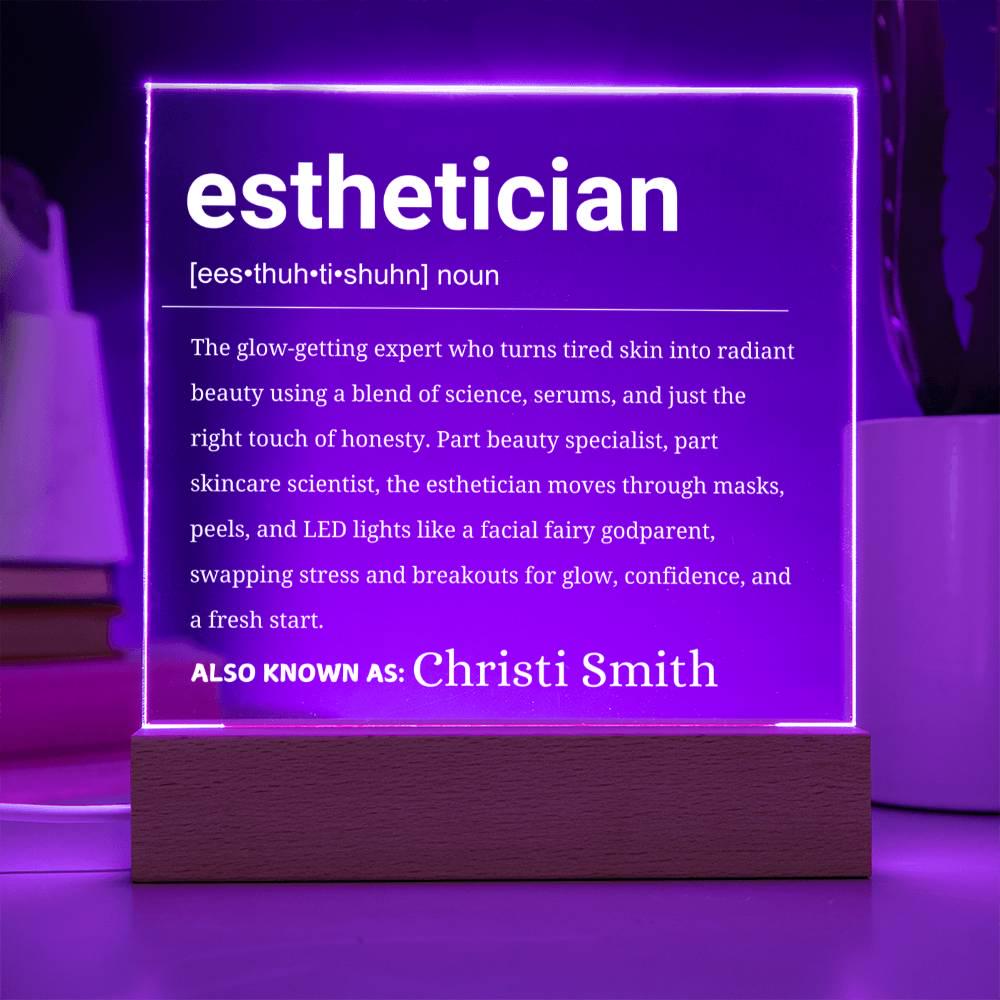 Esthetician Gift Personalized LED Acrylic Plaque – Makeup Artist – view 9