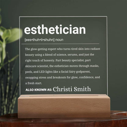 Esthetician Gift Personalized LED Acrylic Plaque – Makeup Artist – view 8
