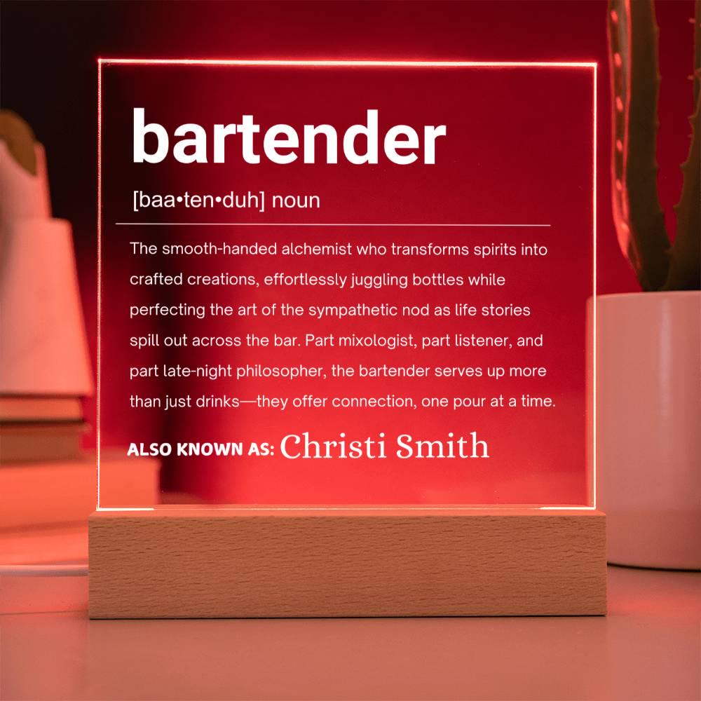 Bartender Definition Personalized LED Acrylic Plaque – view 8