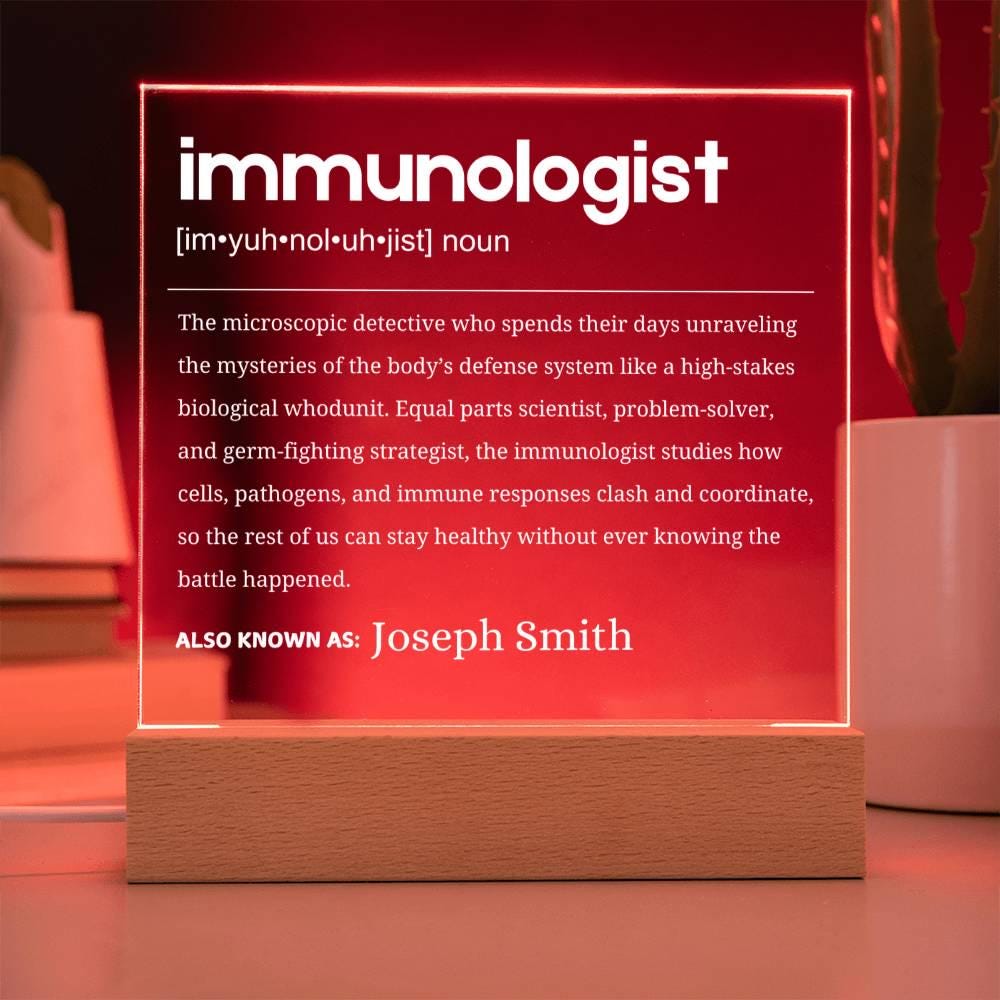 Immunologist Gift Personalized LED Acrylic Plaque – Immunology Gifts – view 8