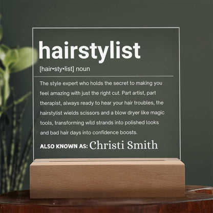 Hairstylist Gift Personalized LED Acrylic Plaque – Salon Owner Gifts – view 7