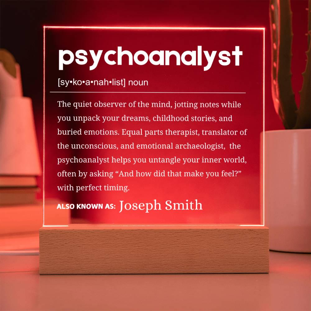 Psychoanalysts Gift Personalized LED Acrylic Plaque – view 7