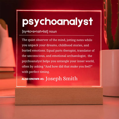 Psychoanalysts Gift Personalized LED Acrylic Plaque – view 7