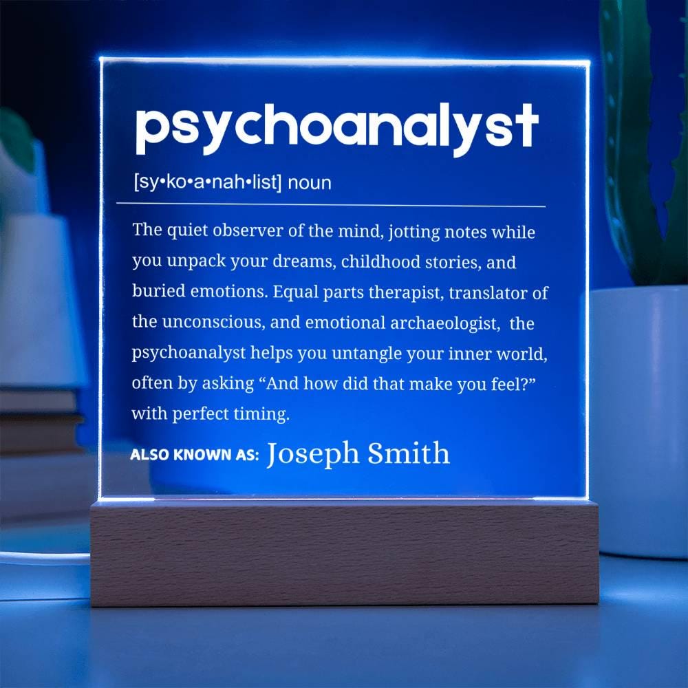 Psychoanalysts Gift Personalized LED Acrylic Plaque – view 3