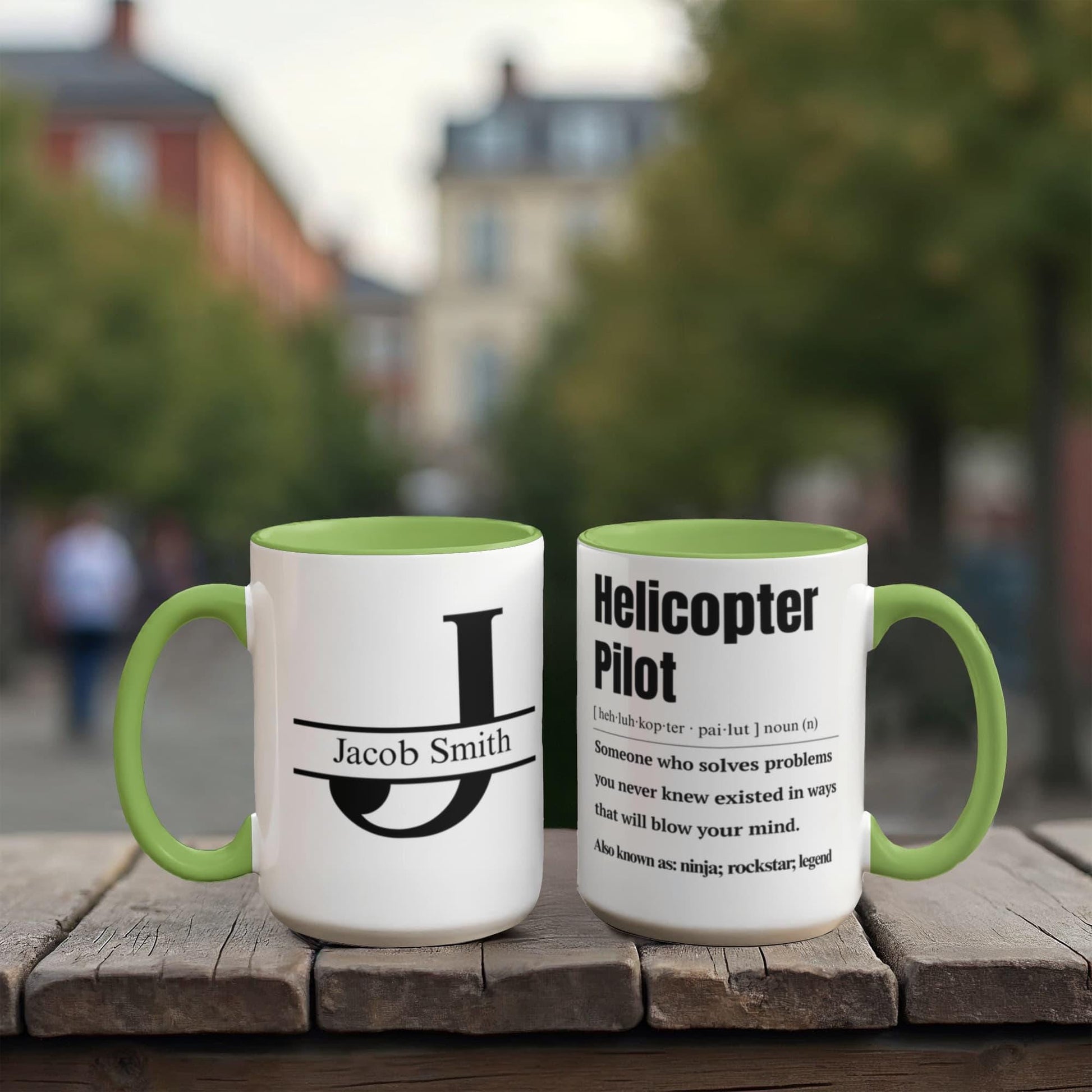 Helicopter Pilot Personalized Mug – Funny Helicopter Pilot Gift Idea – view 5