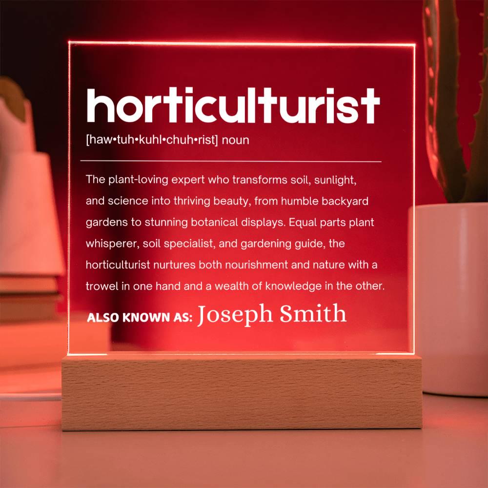 Horticulturist Gift Personalized LED Acrylic Plaque – view 8