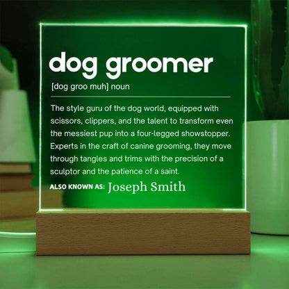 Dog Groomer Gift Personalized LED Acrylic Plaque – view 8