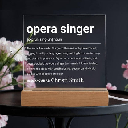 Opera Singer Gift Personalized LED Acrylic Plaque – Choir Singers – view 4