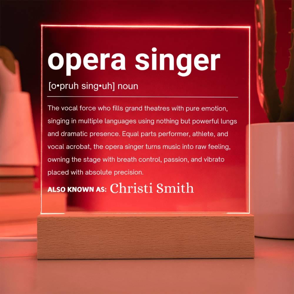 Opera Singer Gift Personalized LED Acrylic Plaque – Choir Singers – view 7