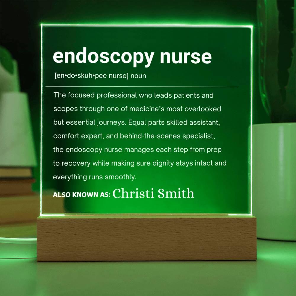Endoscopy Nurse Gift Personalized LED Acrylic Plaque – GI Nurse – view 10