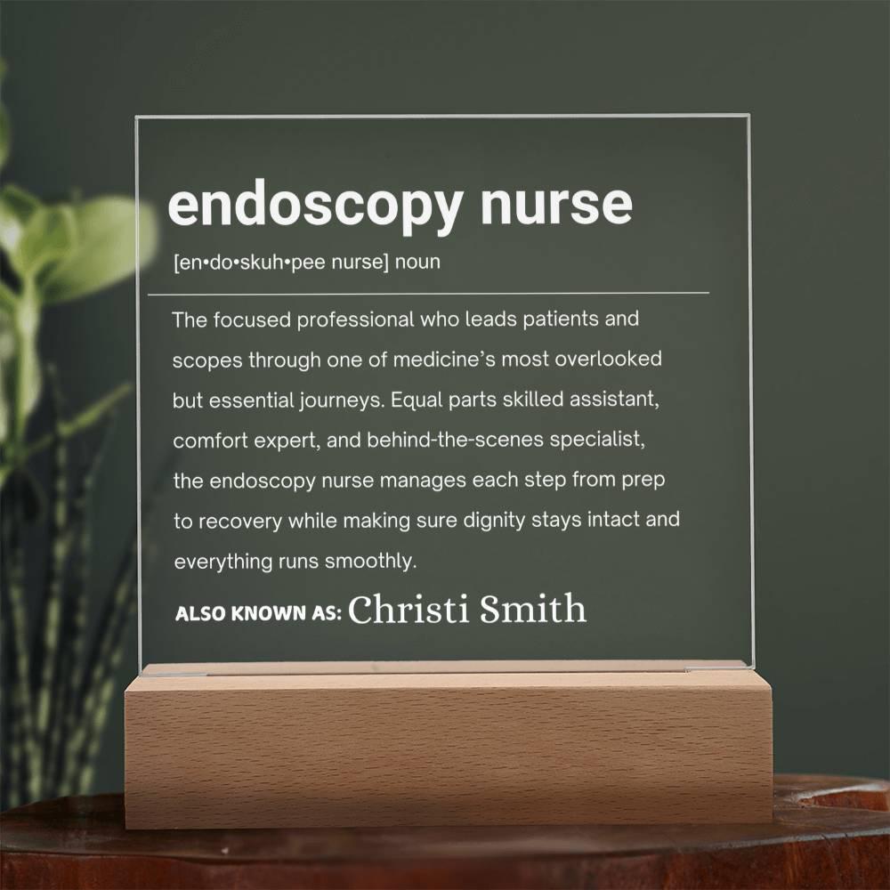 Endoscopy Nurse Gift Personalized LED Acrylic Plaque – GI Nurse – view 8