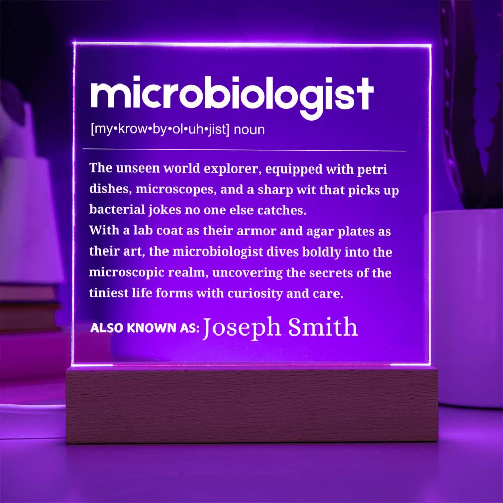 Microbiologist Gift Personalized LED Acrylic Plaque – view 10