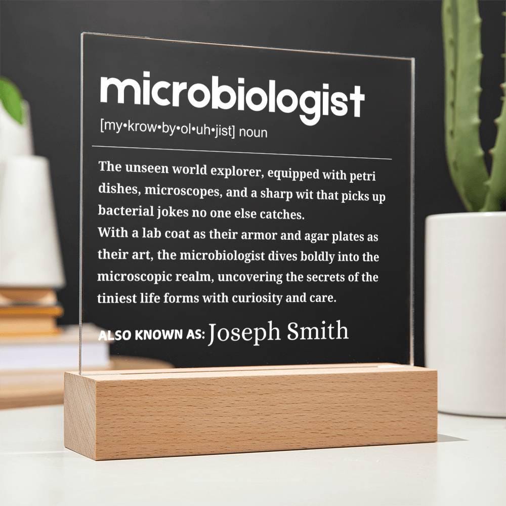 Microbiologist Gift Personalized LED Acrylic Plaque – view 8