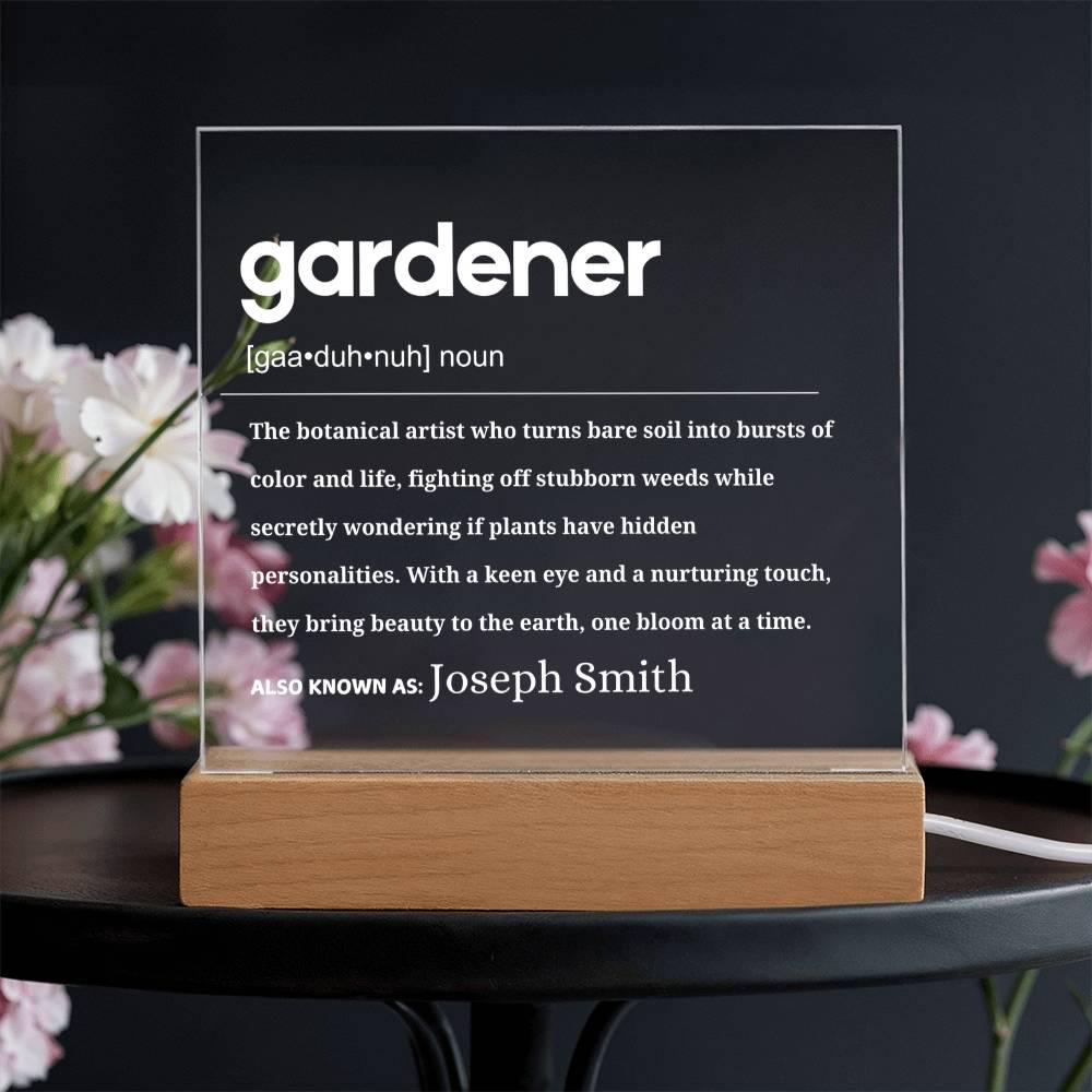 Gardener Gift Personalized Acrylic Plaque – Gifts for Gardener – view 3
