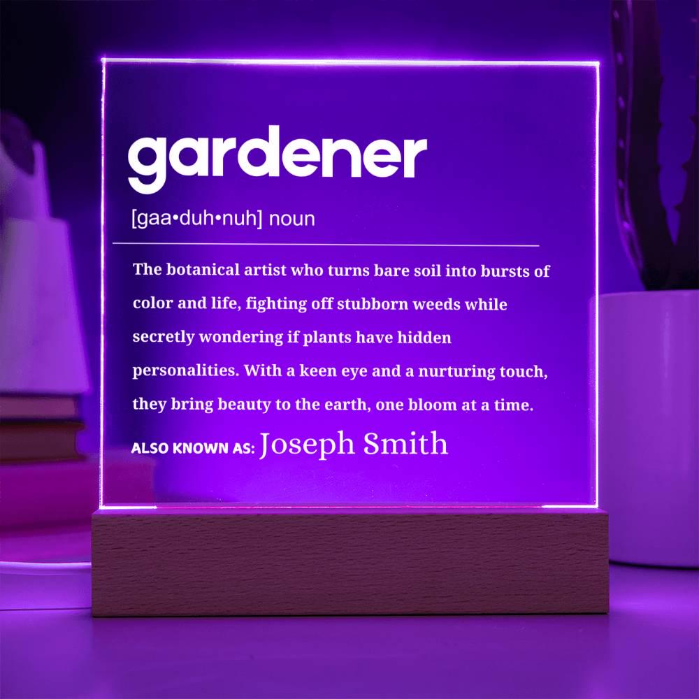 Gardener Gift Personalized Acrylic Plaque – Gifts for Gardener – view 10