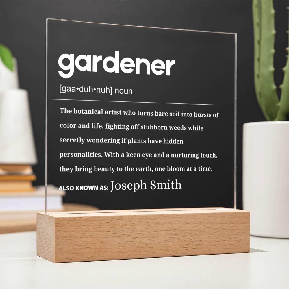 Gardener Gift Personalized Acrylic Plaque – Gifts for Gardener – view 9