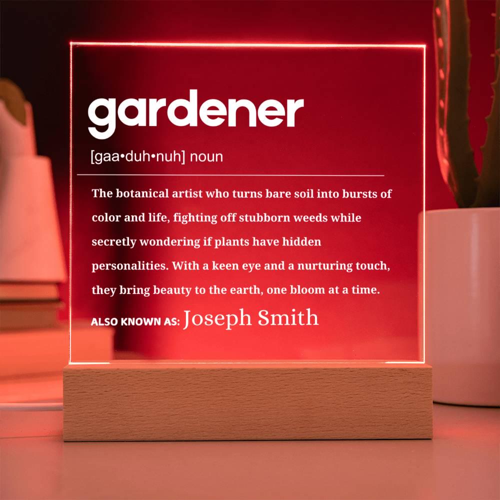 Gardener Gift Personalized Acrylic Plaque – Gifts for Gardener – view 7