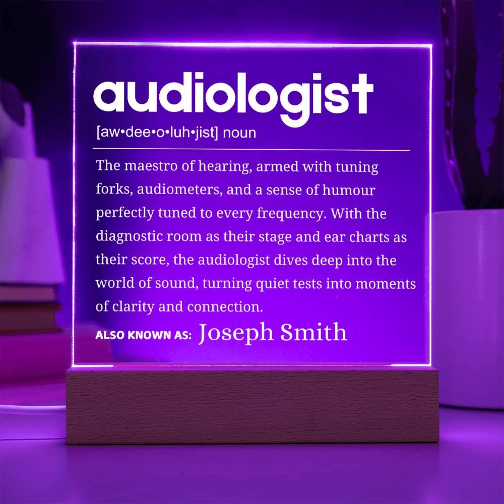 Audiologist Gift Personalized LED Acrylic Plaque – Ear Doctor Gifts – view 9