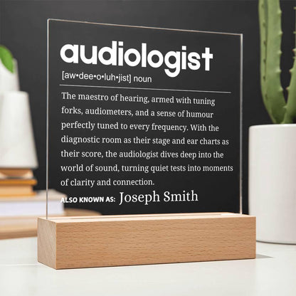 Audiologist Gift Personalized LED Acrylic Plaque – Ear Doctor Gifts – view 2