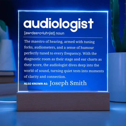 Audiologist Gift Personalized LED Acrylic Plaque – Ear Doctor Gifts – view 3