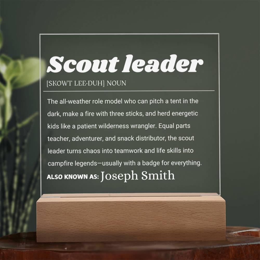 Scout Leader Gift Personalized LED Plaque – Boy-Girl Scout Leader – view 7