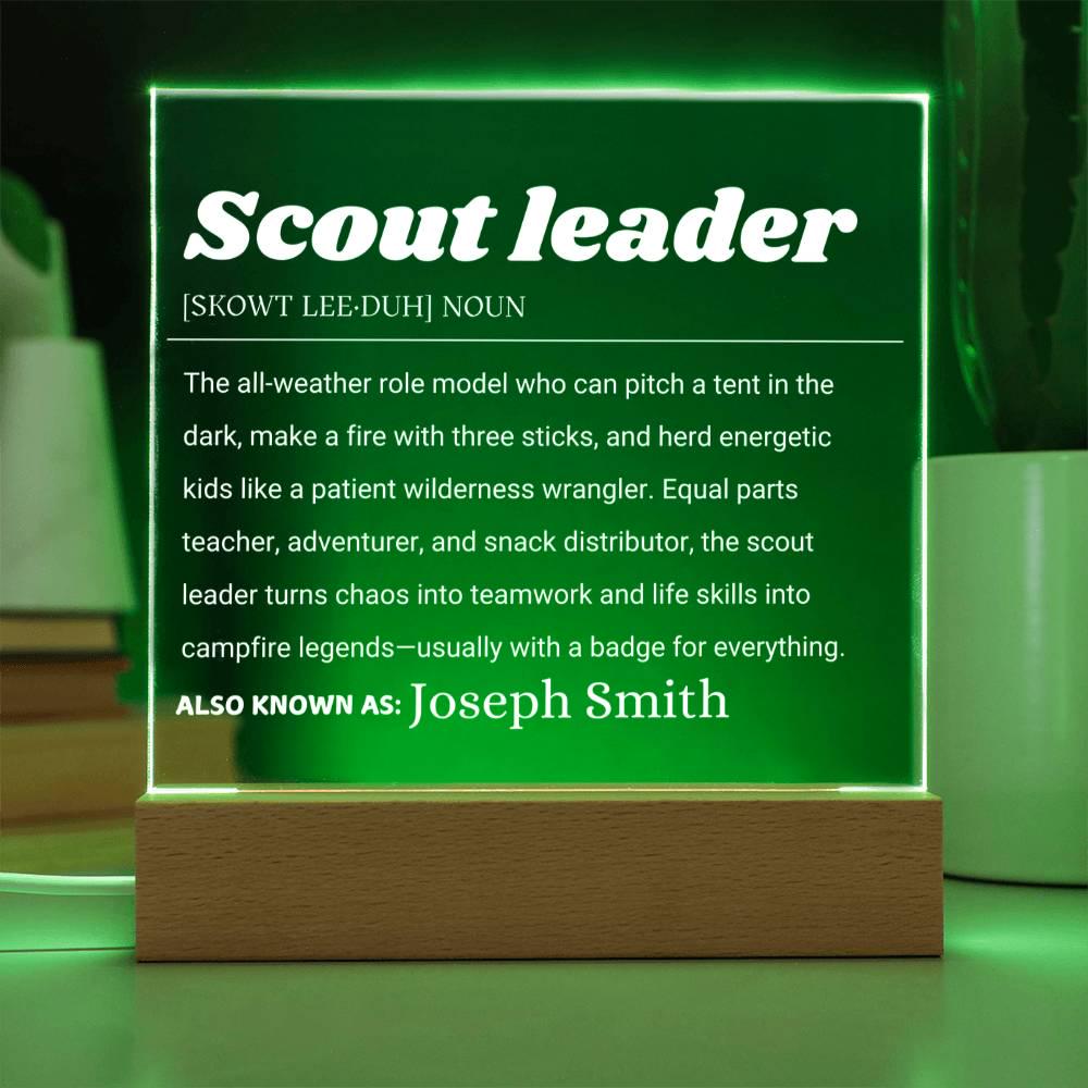 Scout Leader Gift Personalized LED Plaque – Boy-Girl Scout Leader – view 9