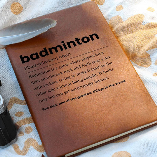 Badminton Definition Personalized Journal – Funny Badminton Lover Gift