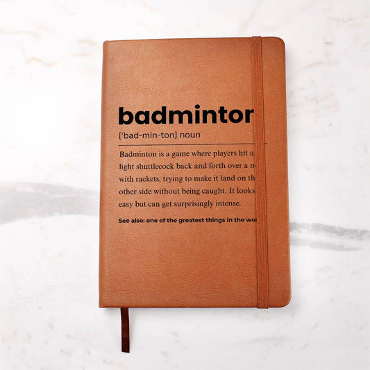 Badminton Definition Personalized Journal – Funny Badminton Lover Gift – view 2
