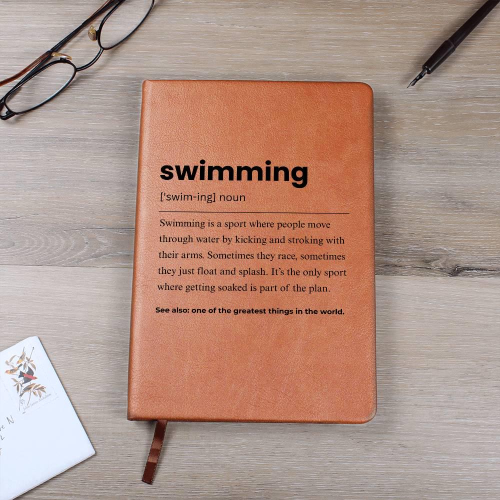 Swimming Definition Personalized Journal – Gift for Swimmer – view 10