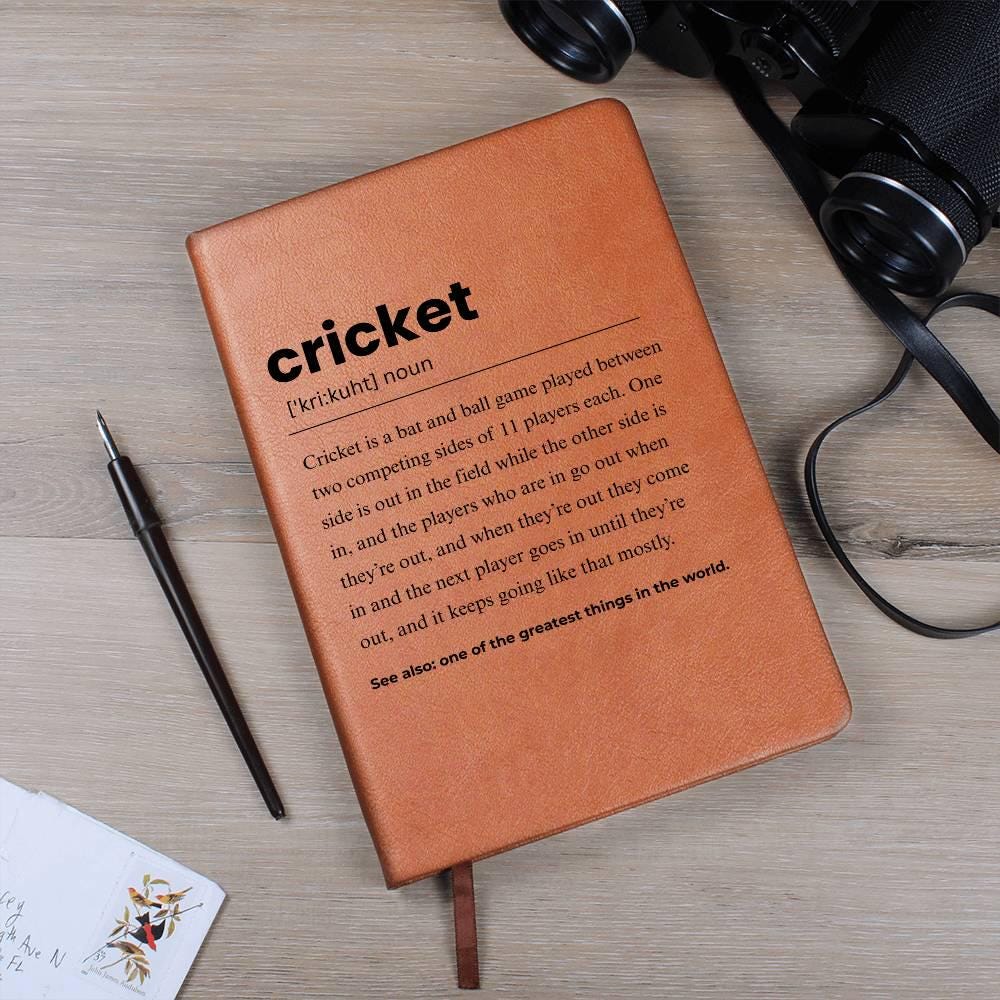 Cricket Definition Personalized Journal Cricket Lover Gift – view 9