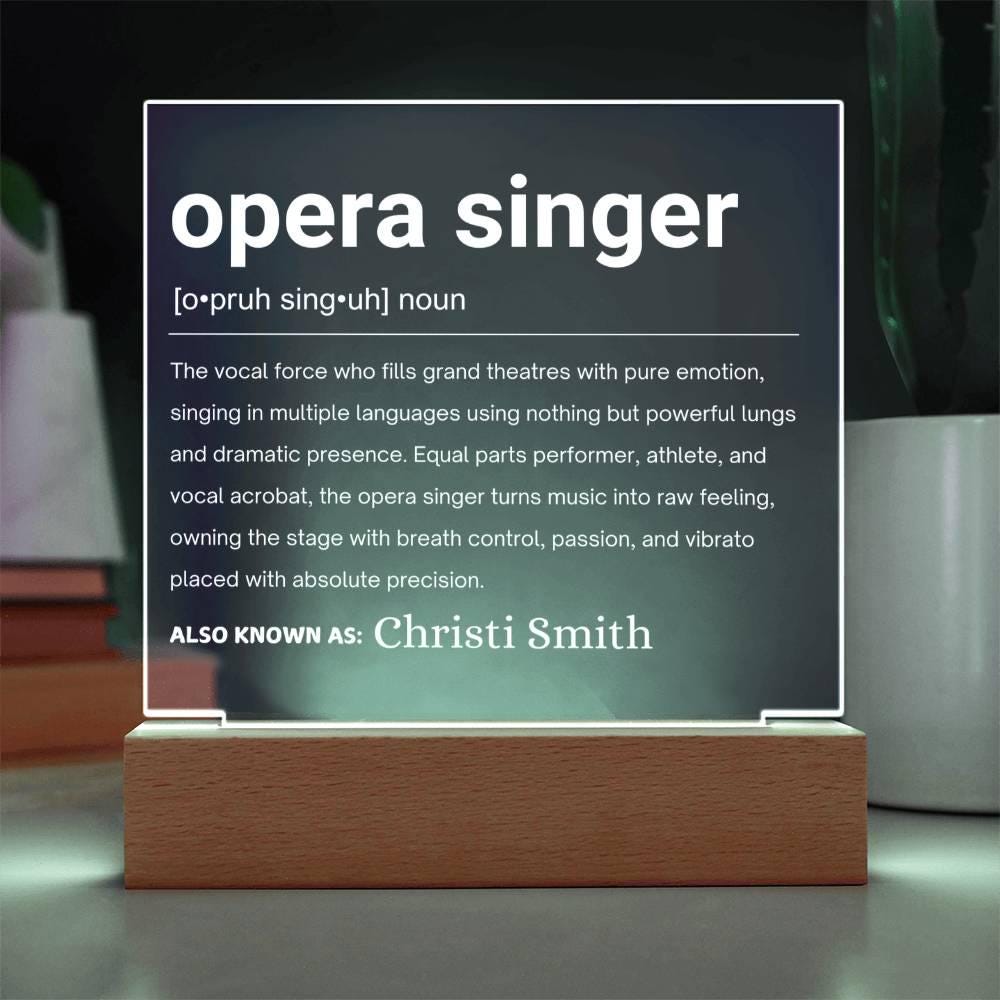 Opera Singer Gift Personalized LED Acrylic Plaque – Choir Singers